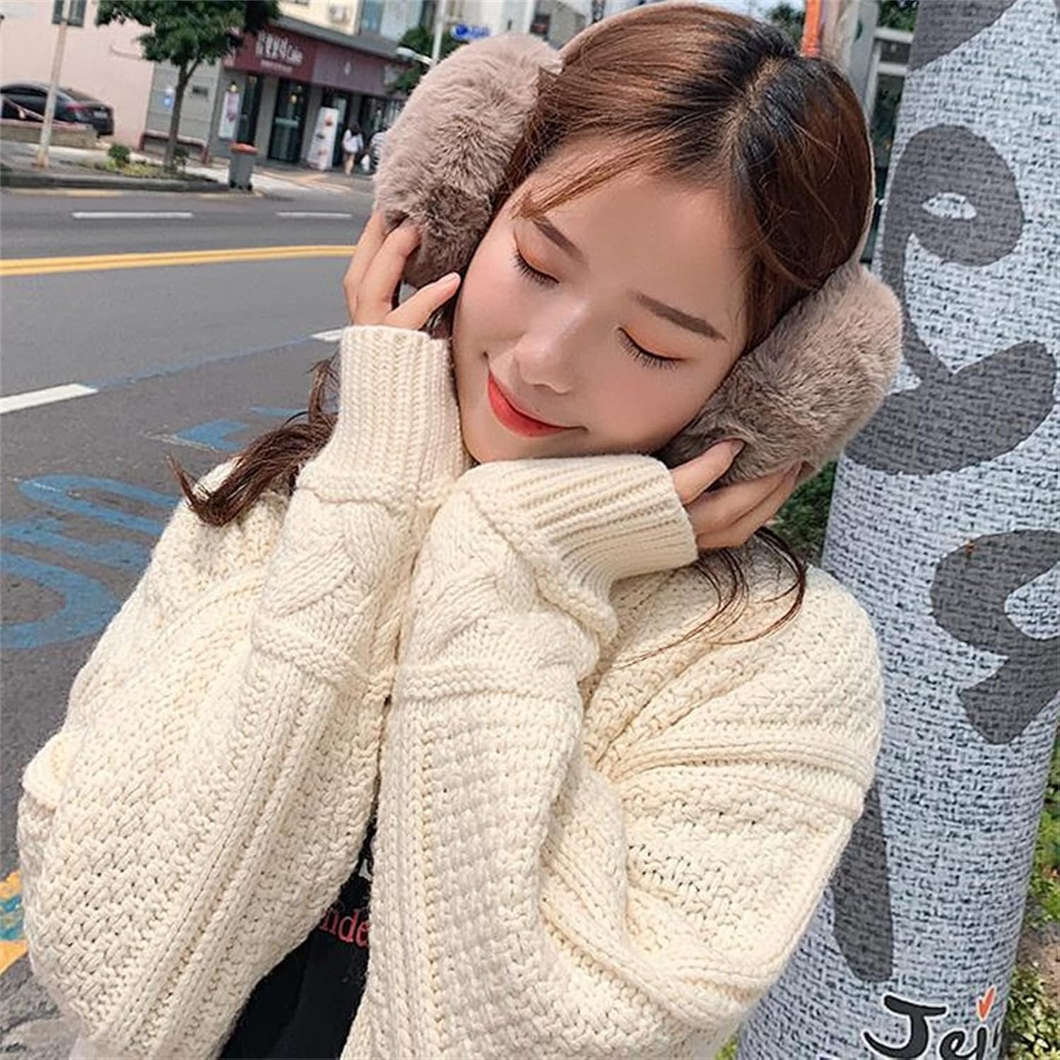 Earmuffs for Women Winter Winter Warm Earmuffs Plush Antifreeze Folding Outdoor