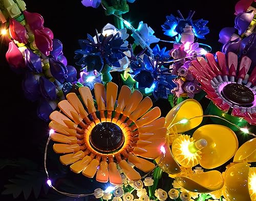 Miniatura 4 de LightGo Kit de iluminación LED con caja de batería diseñado para Lego 10313 Ramo de flores silvestres Juego de construcción - No incluye modelo