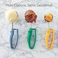 Vista 5 de Cucharón de porciones de acero inoxidable de agarre cómodo con mango ambidiestro