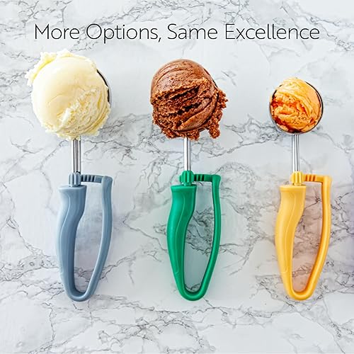 Miniatura 5 de Cucharón de porciones de acero inoxidable de agarre cómodo con mango ambidiestro