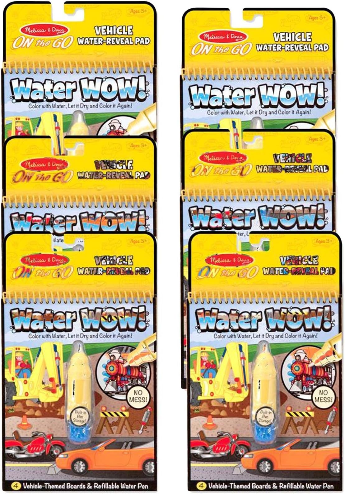On the Go Water Wow! Activity Book, 6-Pack - Vehicles Bundle Toy