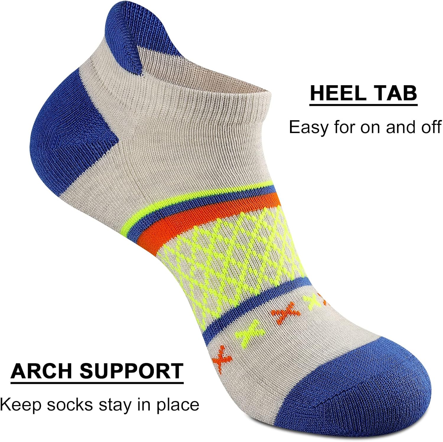 Eallco Womens Socks Ankle Athletic Socks Short Running Socks With Cushioned Sole 6 Pairs - Image 3