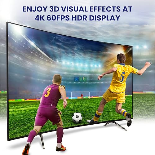 Miniatura 2 de Cable USB C a HDMI, 0.5 pies, cable trenzado negro 4K 60Hz USB tipo C a HDMI para conectar teléfono o computadora a TV, Thunderbolt 3 compatible con