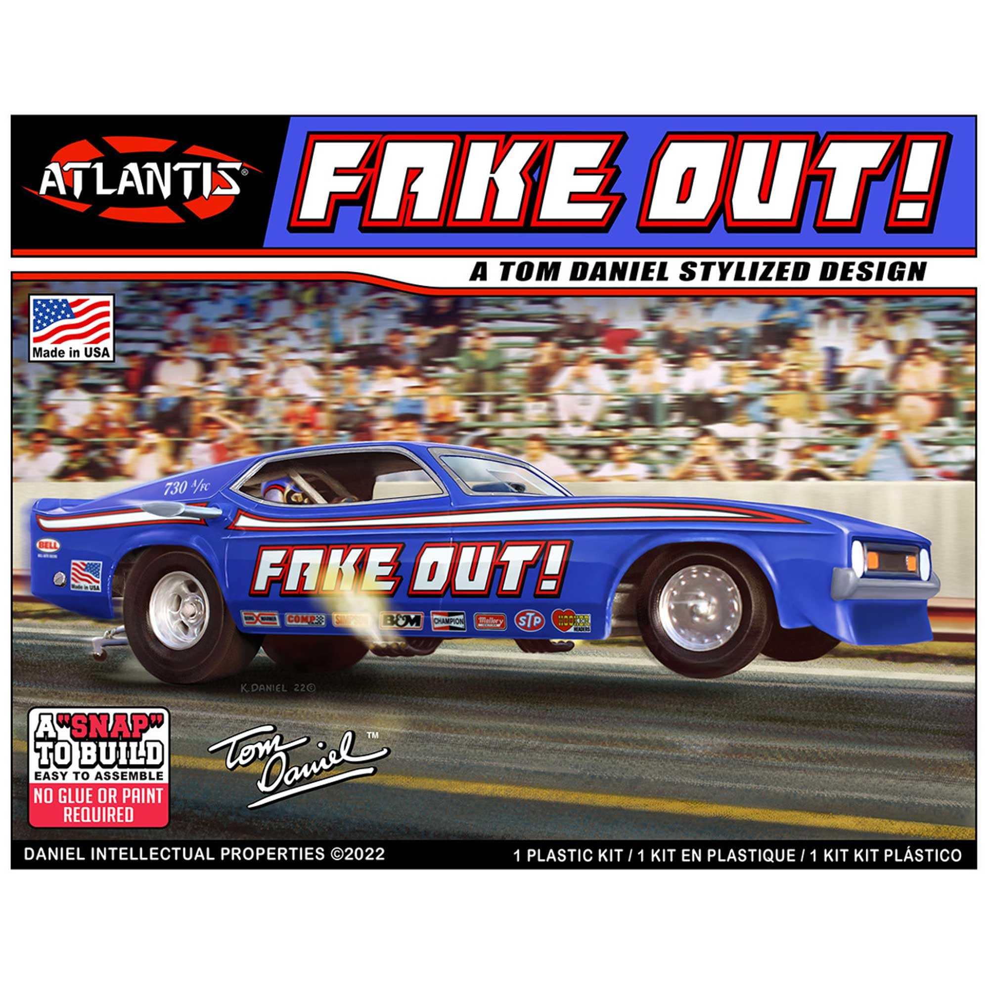 Atlantis Plastic Model Kit-Snap Tom Daniel Fake Out Funny Car