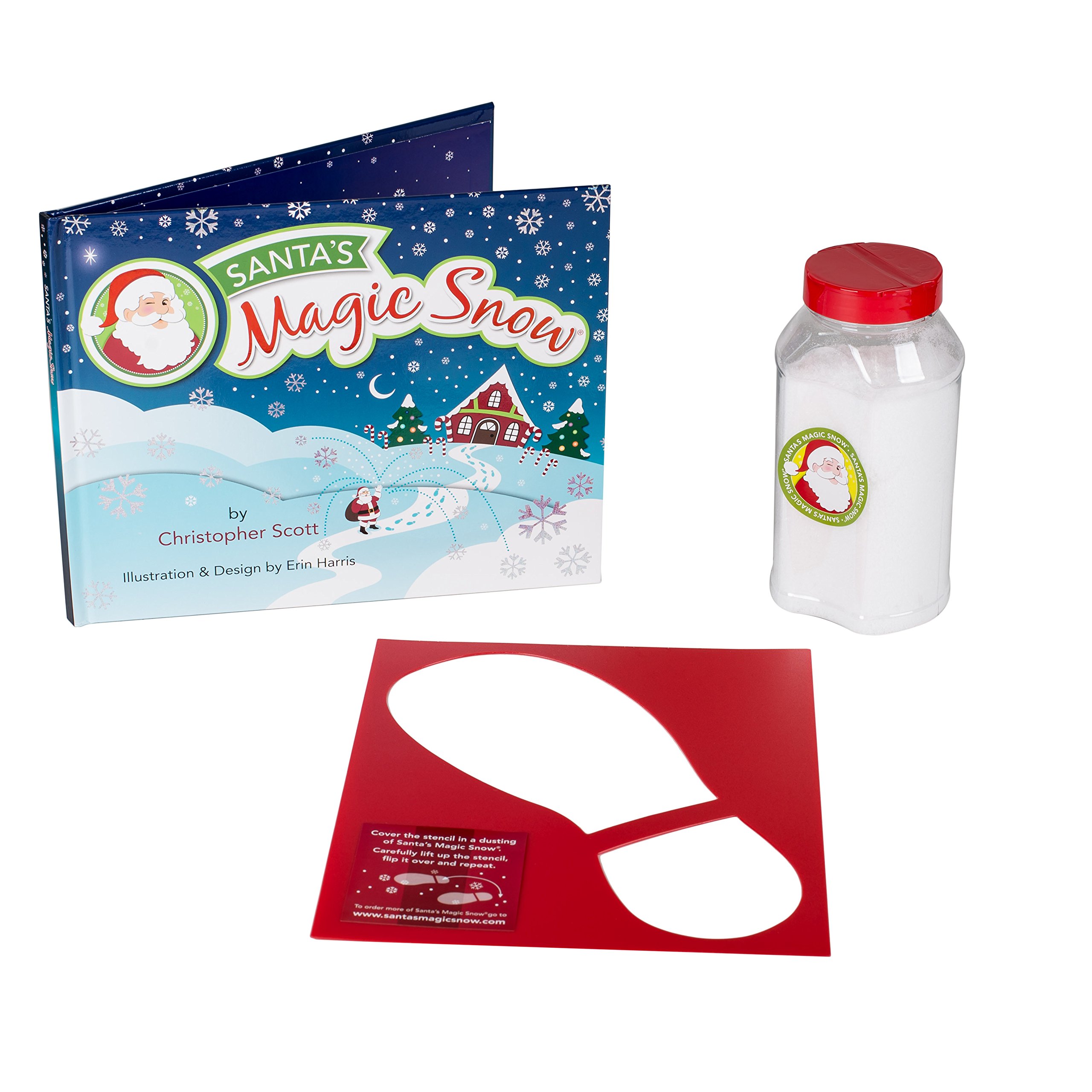 Livre de Père Noël et la neige de coffre kit pochoir 3 pièces loisirs créatifs
