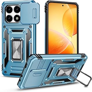 [Taosan] Xiaomi 14T 用 ケース リング付き 耐衝撃 軽量 PC+TPU 360度回転 落下防止 カメラ保護 スタンド機能 スマホケース (Xiaomi 14T 対応, ブルー)