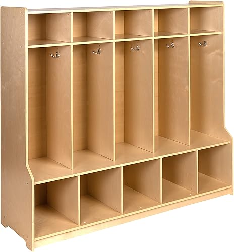 Miniatura 45 de Flash Furniture Hercules - Armario de madera de 3 secciones para el aula escolar para uso comercial o doméstico, seguro, diseño apto para niños, 36