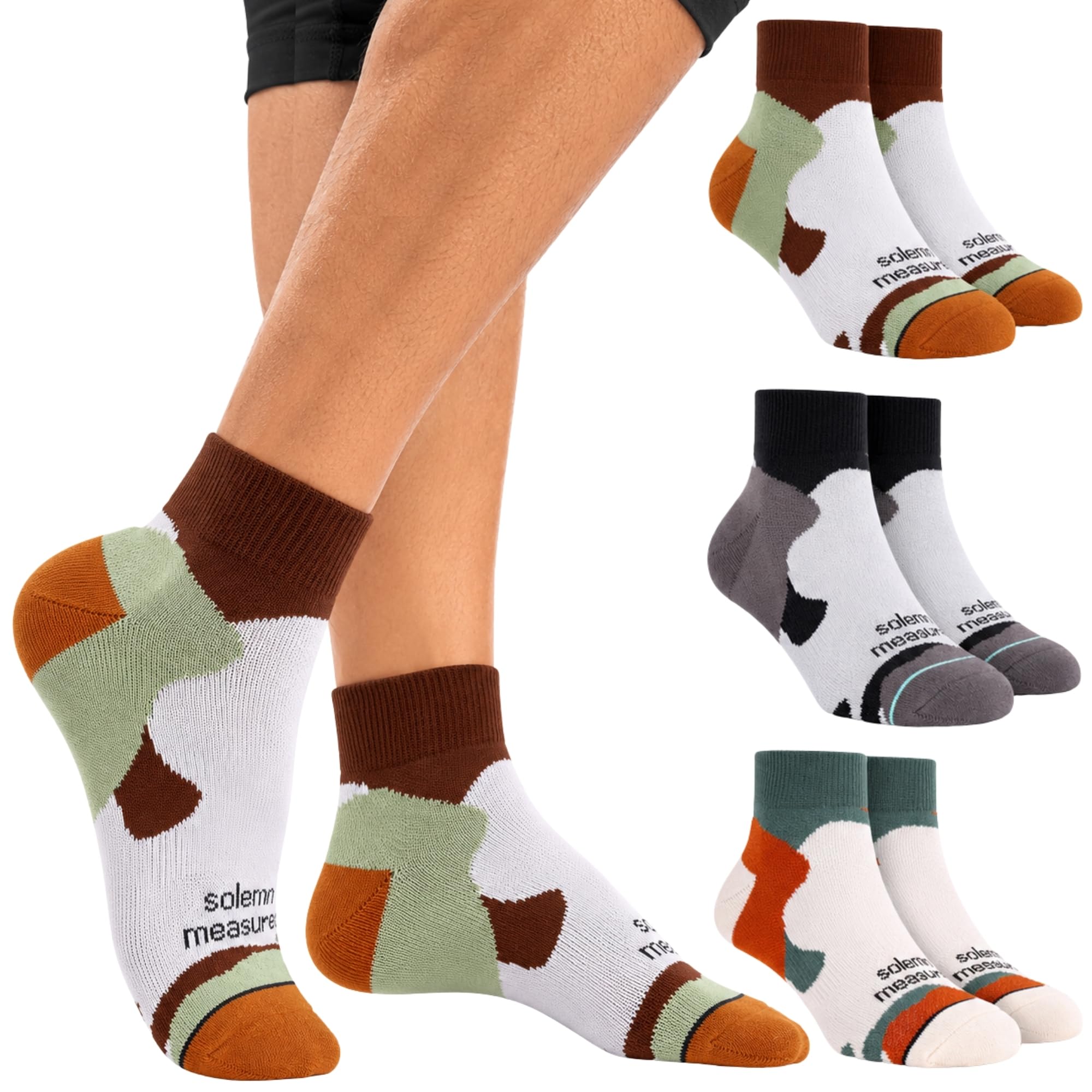 Mojaa Luxe MOUNTAIN DRIFT (Luxury Pure-Combed Cotton) (Pack of 3) Ankle Socks for Men & Women | Breathable Air Mesh | Anti-Odour, Anti-Bacterial | Arch Support | Casual & Sports Socks-image-27