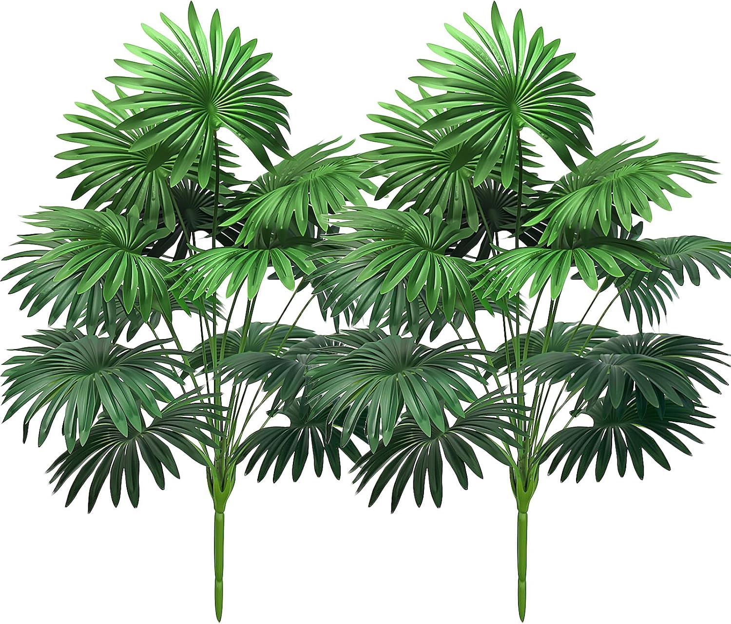 2 Packs 18 Leaf Large Areca Palm Artificial Plant