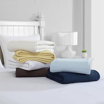 Grand Hotel Lightweight King Blanket, 100% Cotton, Dark Gray