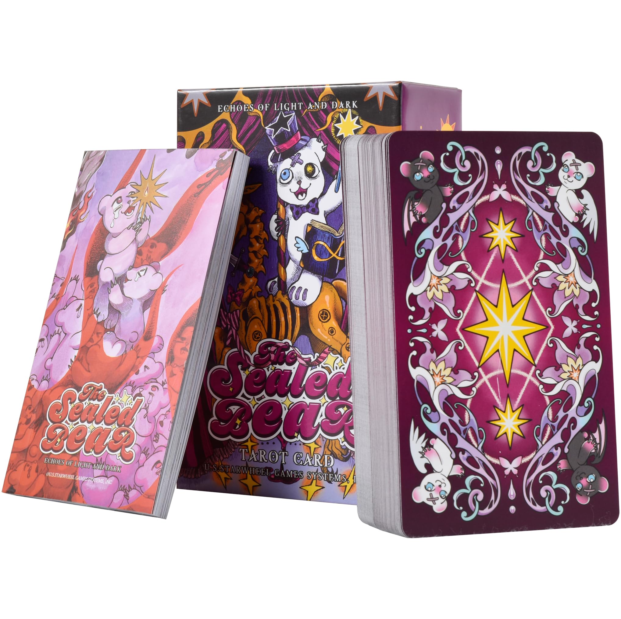 KEPNOY Echoes of Light and Dark? The Sealed Bear Fortune Tarot Cards,Divination Tools for All Skill Levels,Guidebook Cards Multiple Editions (Standard Edition)