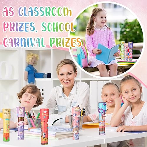 Miniatura 6 de Chivao 20 piezas de caleidoscopios clásicos juguetes educativos para recuerdos de fiesta, divertido juguete de caleidoscopio para relleno de bolsas