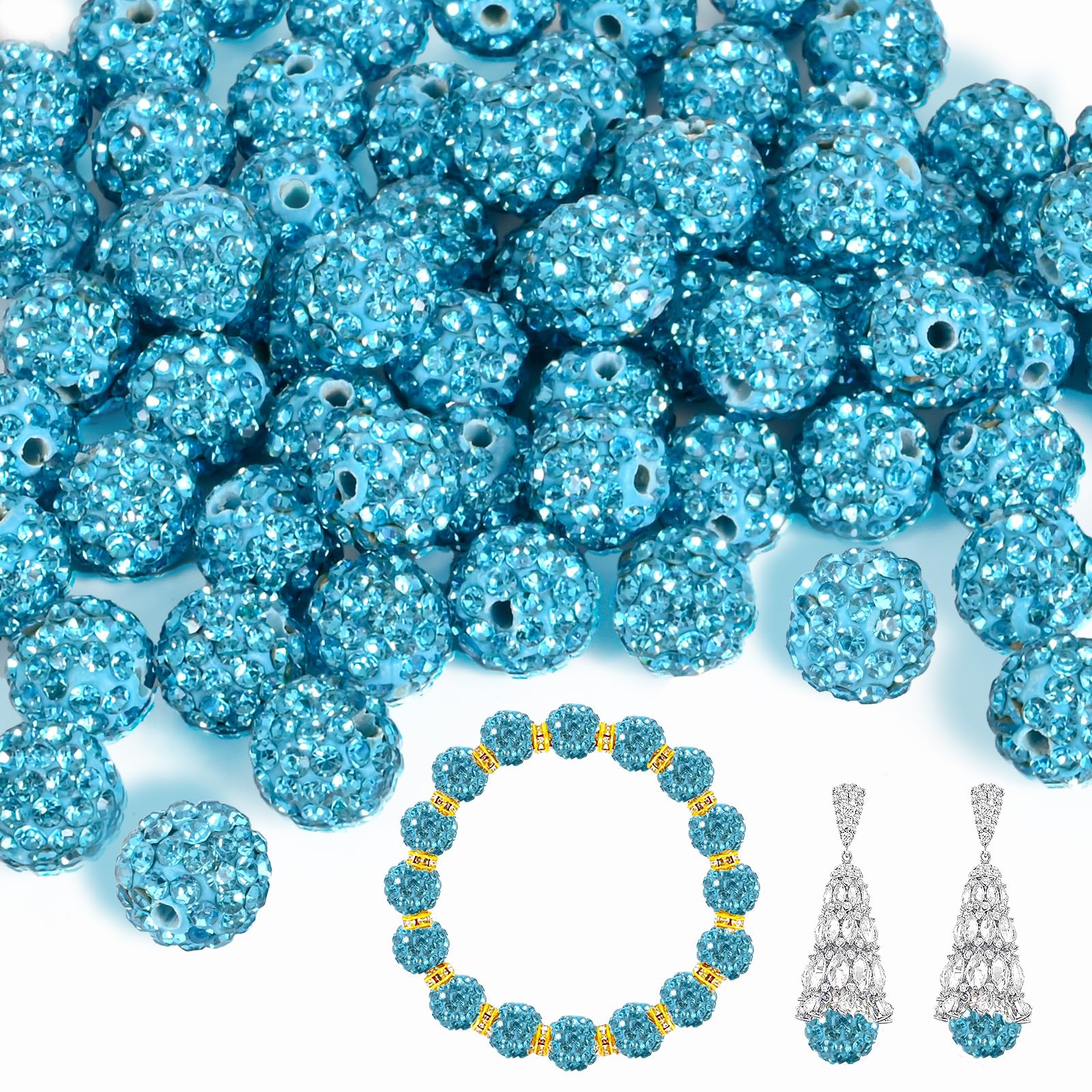 Perles en argile strass pour bricolage de colliers tendance et création de bijoux faits main