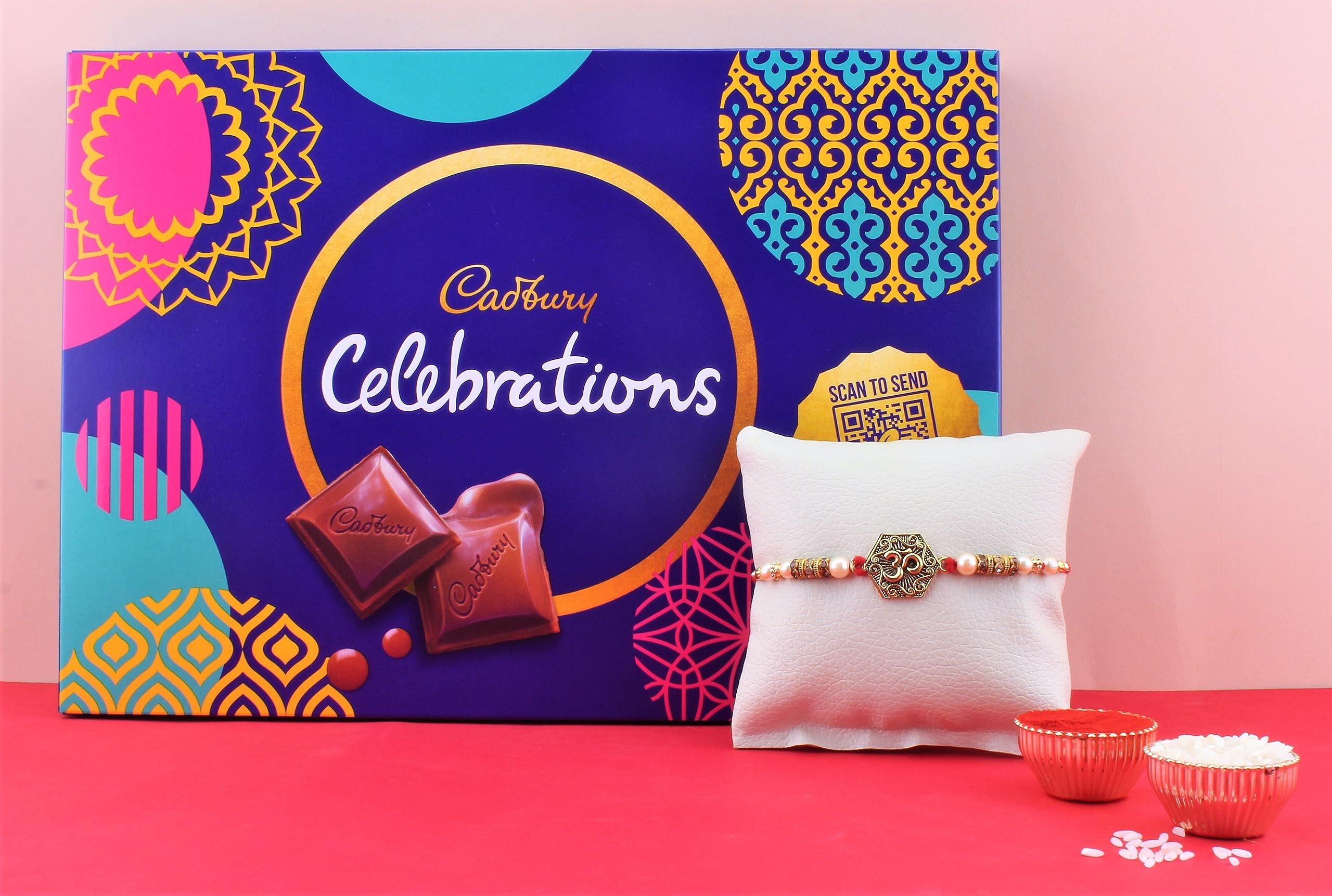 SFU E Com Cadbury Celebration Gift Box with Rakhi | Rakhi Chocolate For Brother | Rakhi with Cadbury Celebration Pack| Roli, Chawal, Chandan, Misri | 09-image-10