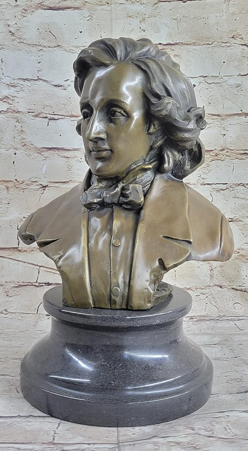 Handcrafted Bronze Sculpture Sale Marble Quality Museum Bust Beethoven Deco Art