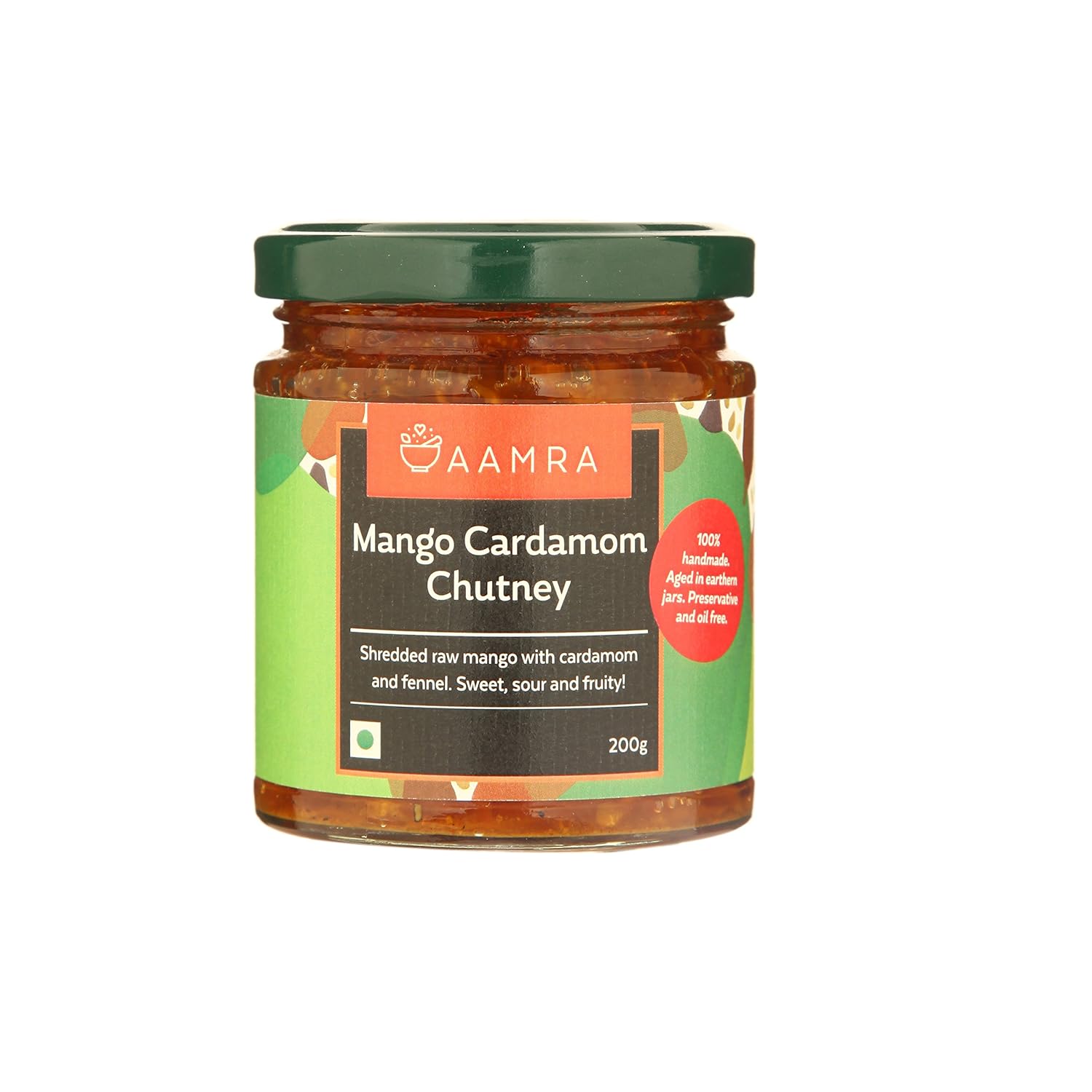 Aamra (Ghaziabad) Homemade Mango & Cardamom Indian Chutney - 200 grams