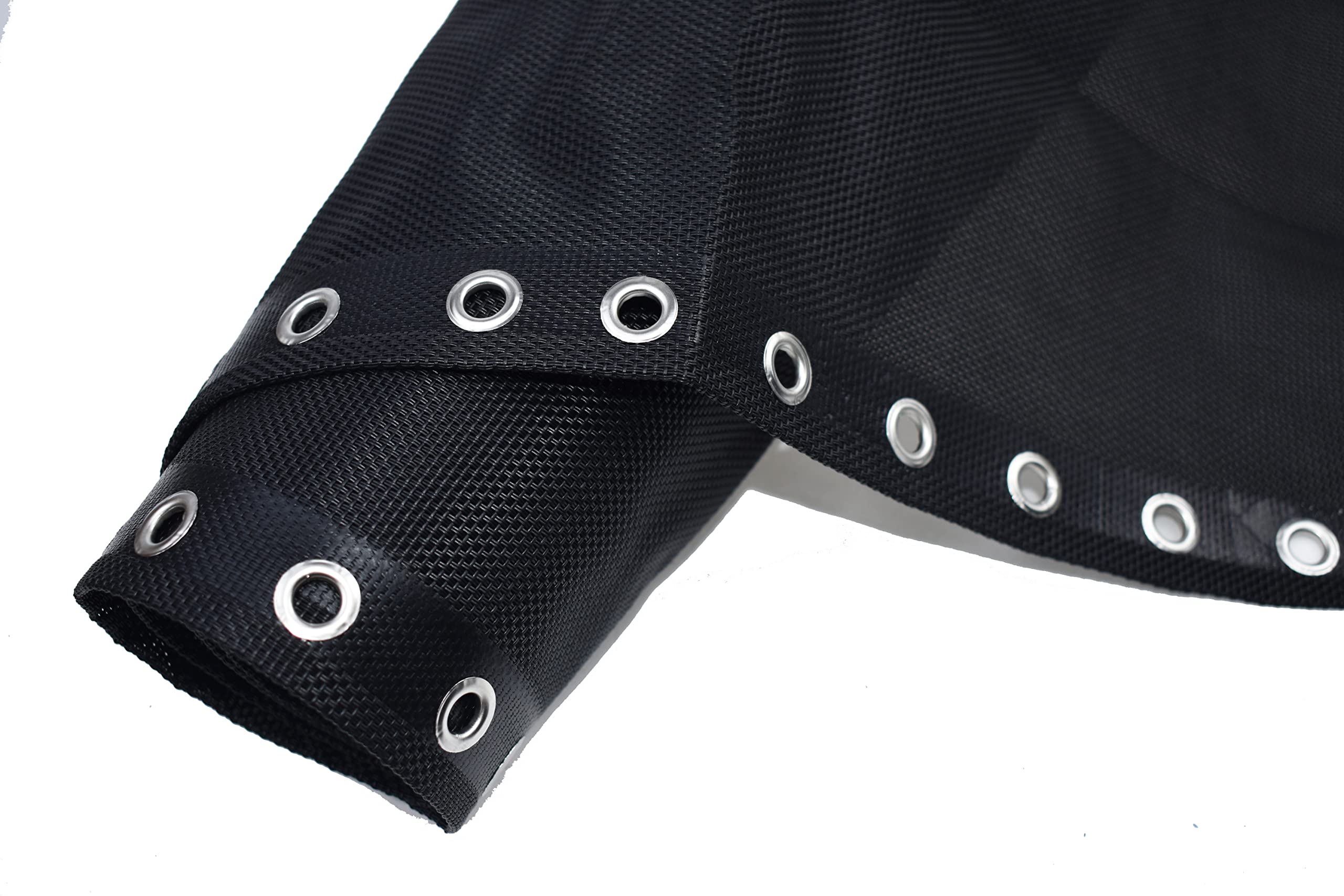 Azatemgo Tessuto Ricambio Sdraio Gravità Zero con 4 Cordini di Ricambio Universali per Sdraio - Nero 160 x 43 cm