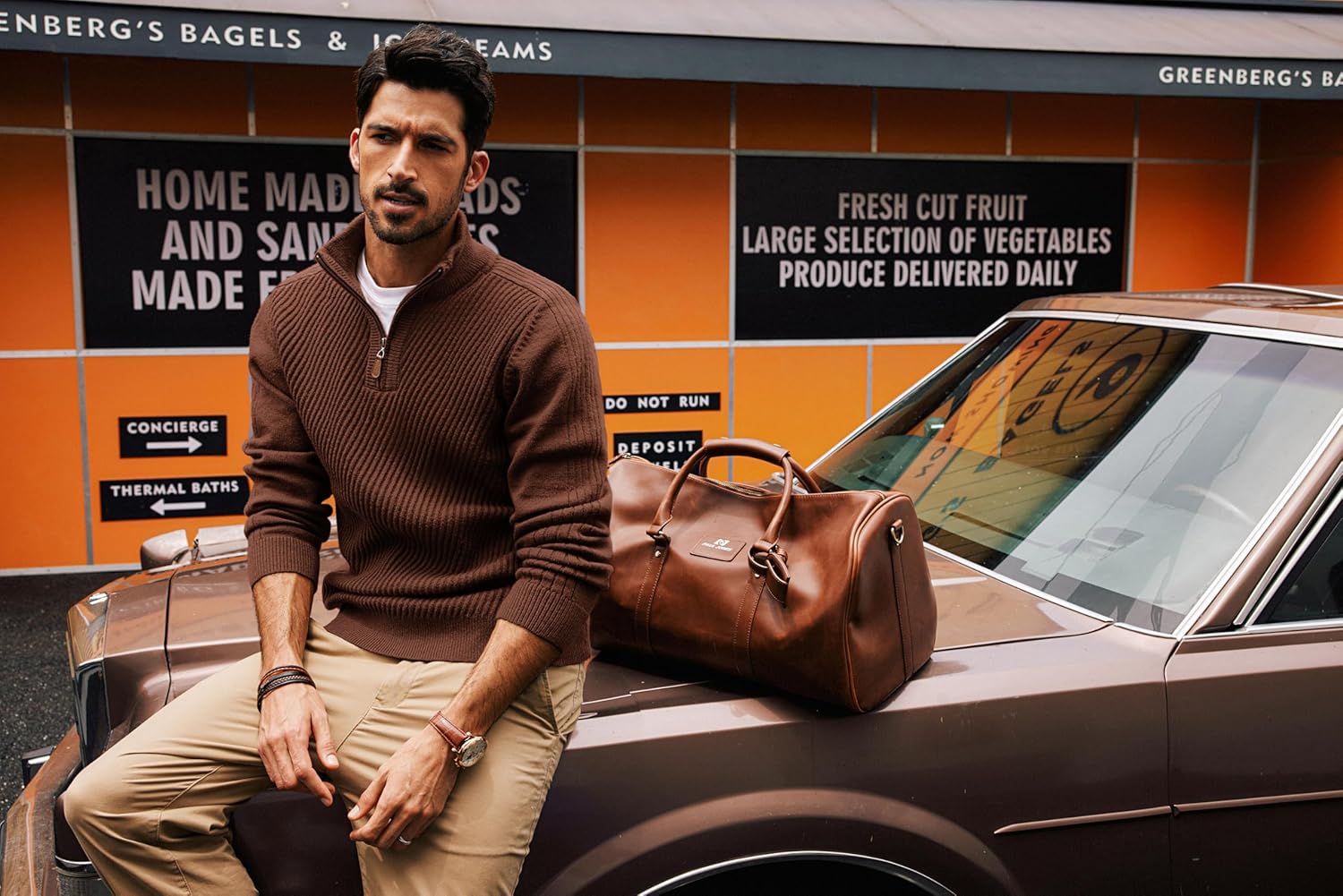 PJ PAUL JONES Mens Quarter Zip Pullover Sweaters Casual Slim Fit Knit Texture Sweater - Image 5