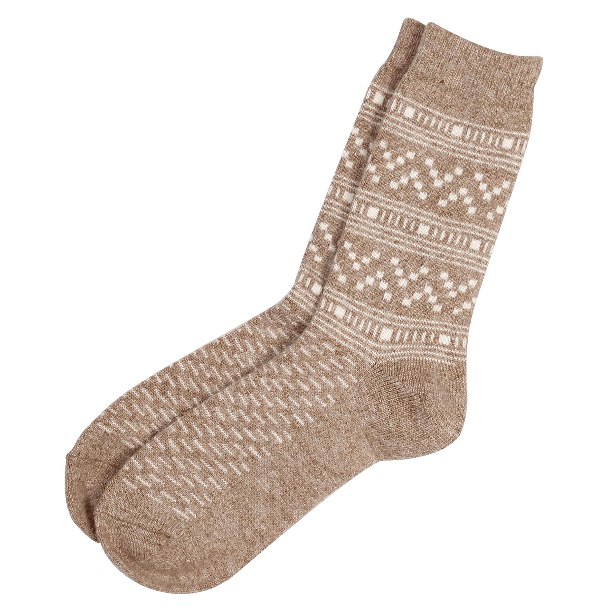 Icewear Unisex Beige Ariel Nordic Design Angora Socks (, 41)