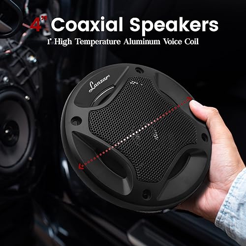 Miniatura 2 de Lanzar Altavoces coaxiales de 2 vías sonido estándar de rango completo de 4 pulgadas, pico de 120 vatios, 60 vatios RMS, impedancia de 4 ohmios,
