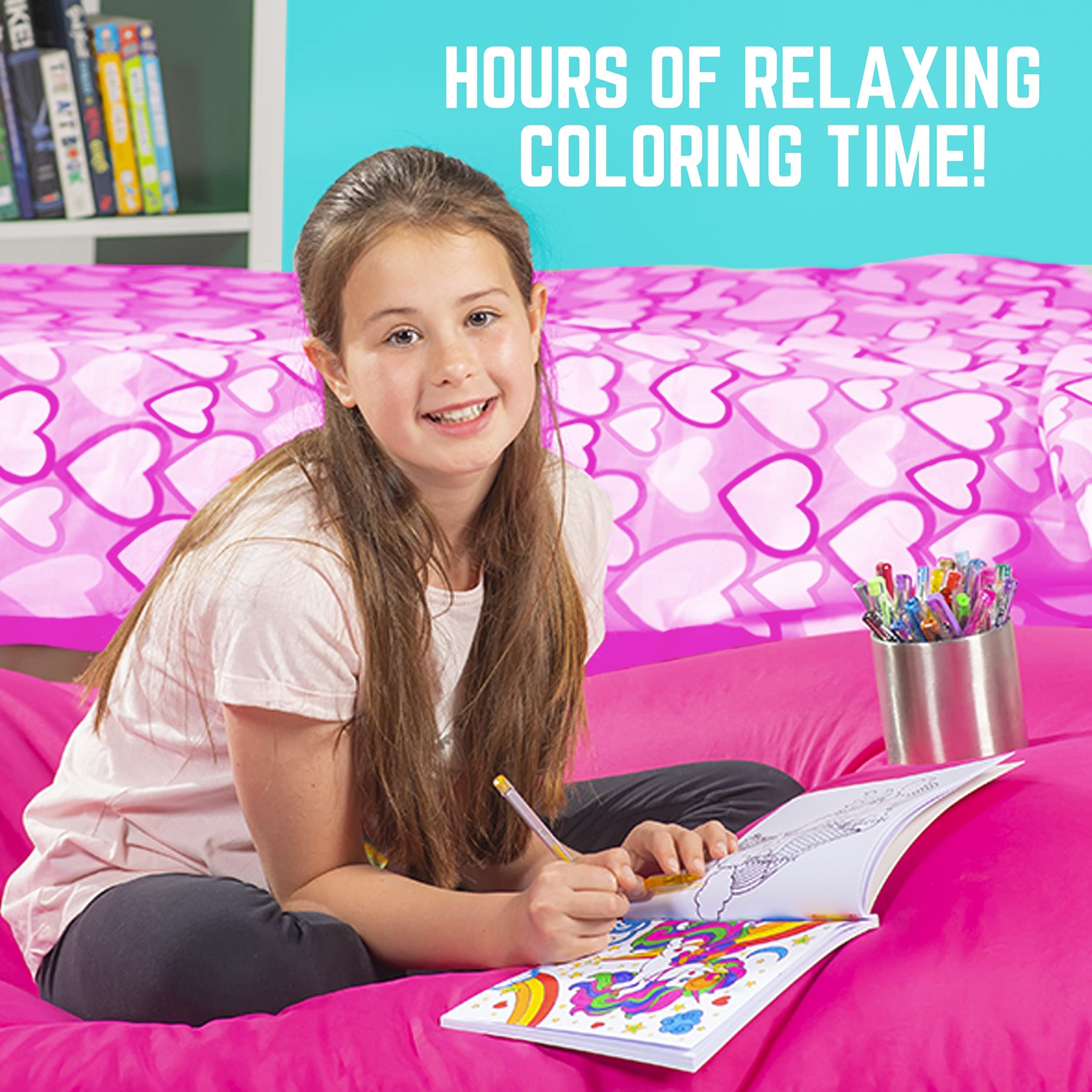 Snapklik.com : GirlZone Unicorn Coloring Book For Girls - Kids Book