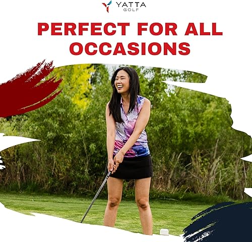 Miniatura 7 de YATTA GOLF Polo de golf sin mangas para mujer, resistente a las arrugas, y cuello en V para mujer, elastano y poliéster