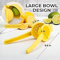 Vista 3 de Zulay Kitchen Metal Lemon Squeezer - Handheld Lemon Juicer Squeezer - Easy to Use Citrus Juicer - Manual Press for Extracting the Most Juice