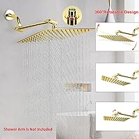 Vista 41 de NearMoon - Cabezal de regadera grande de acero inoxidable cuadrado de lujo en cascada, para instalar en el techo o la pared