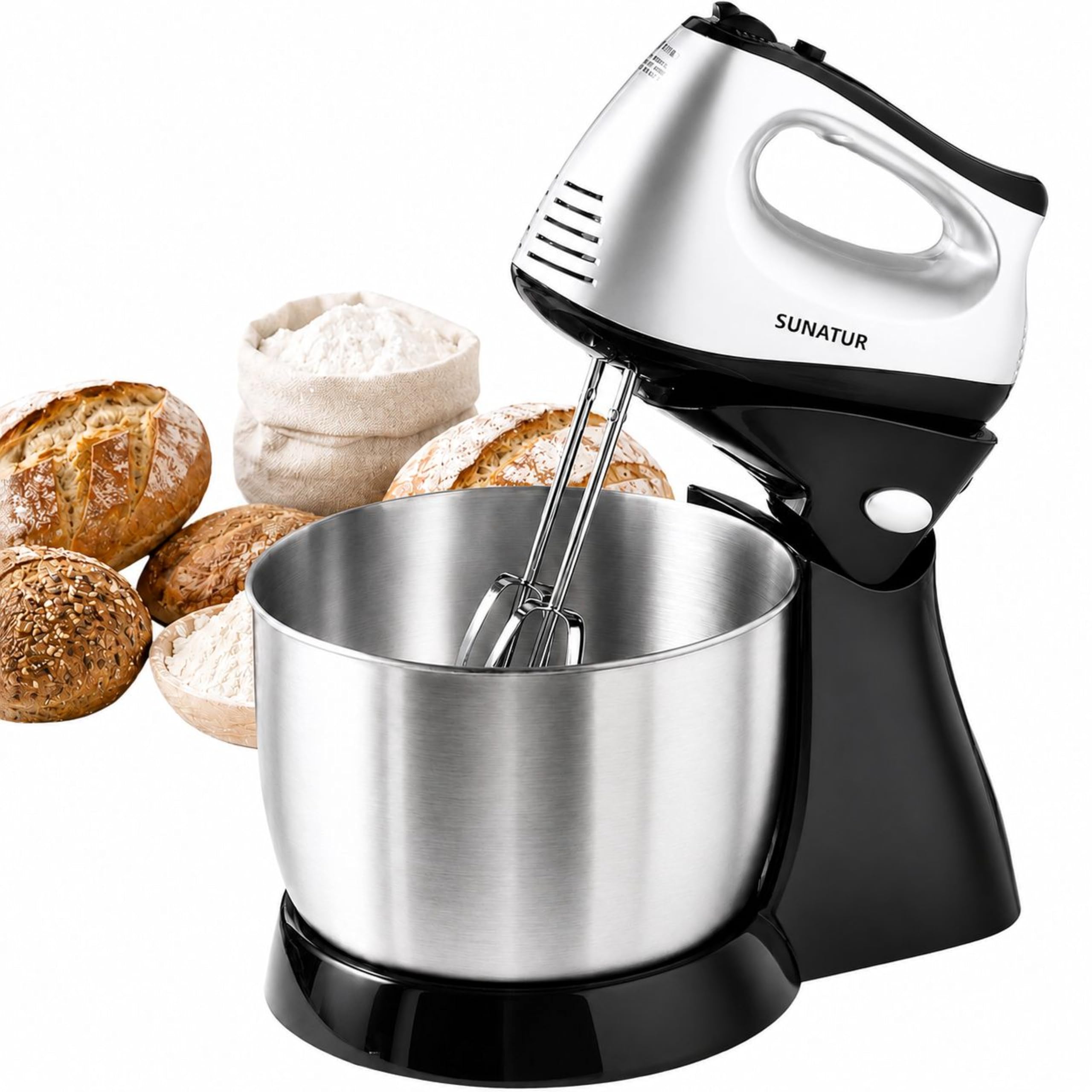 Mezclador de mesa (300 W, mezclador de huevo, batidora, batidora eléctrica, crema para whisk)