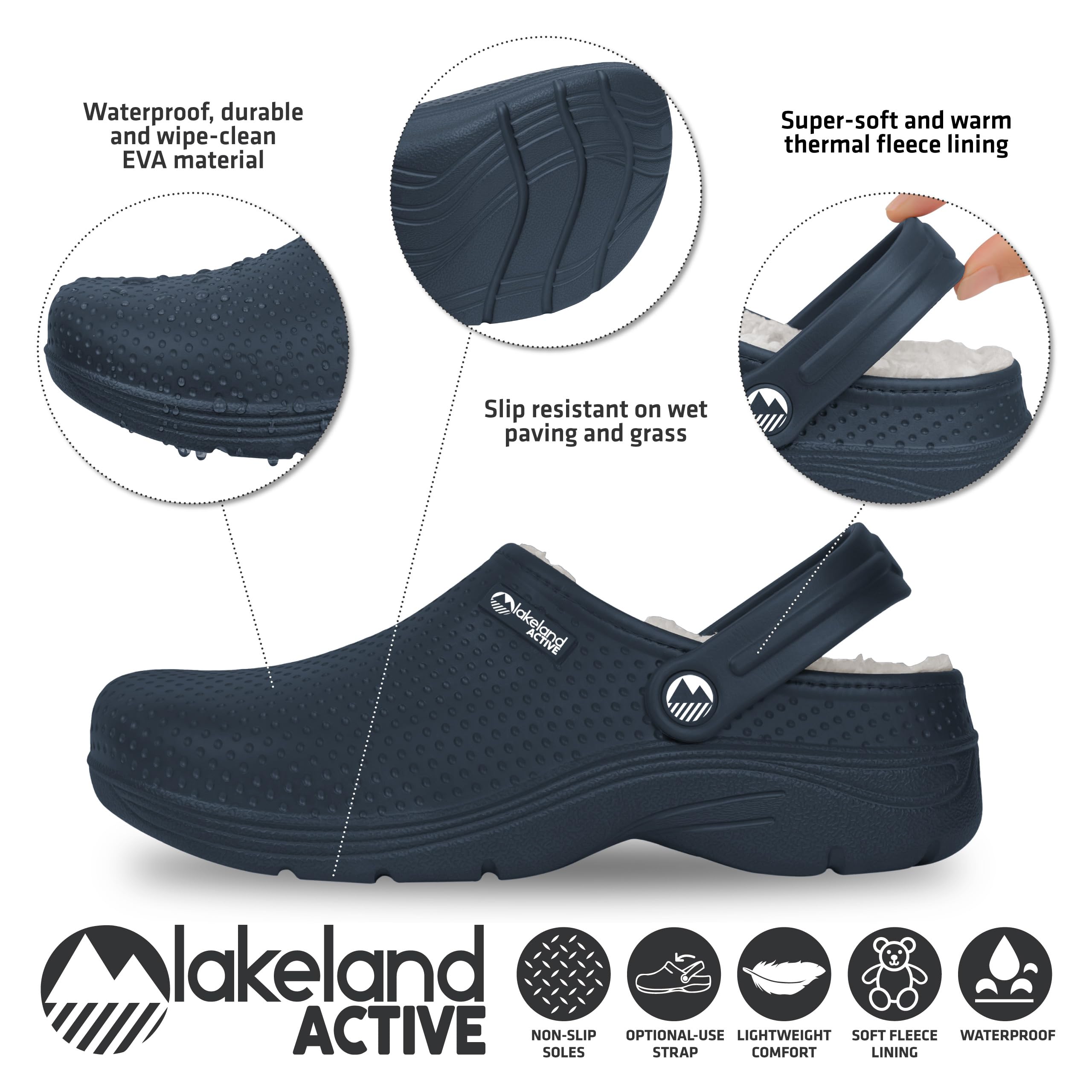 Lakeland Active Sabots Dockray doublés en polaire pour homme