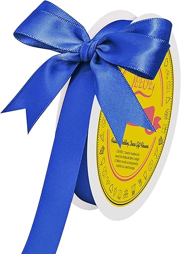 Miniatura 153 de Cinta de satén plateada de doble cara de 1-1/2 pulgadas x 50 yardas, cinta plateada de poliéster para envolver regalos, muy adecuada para bodas