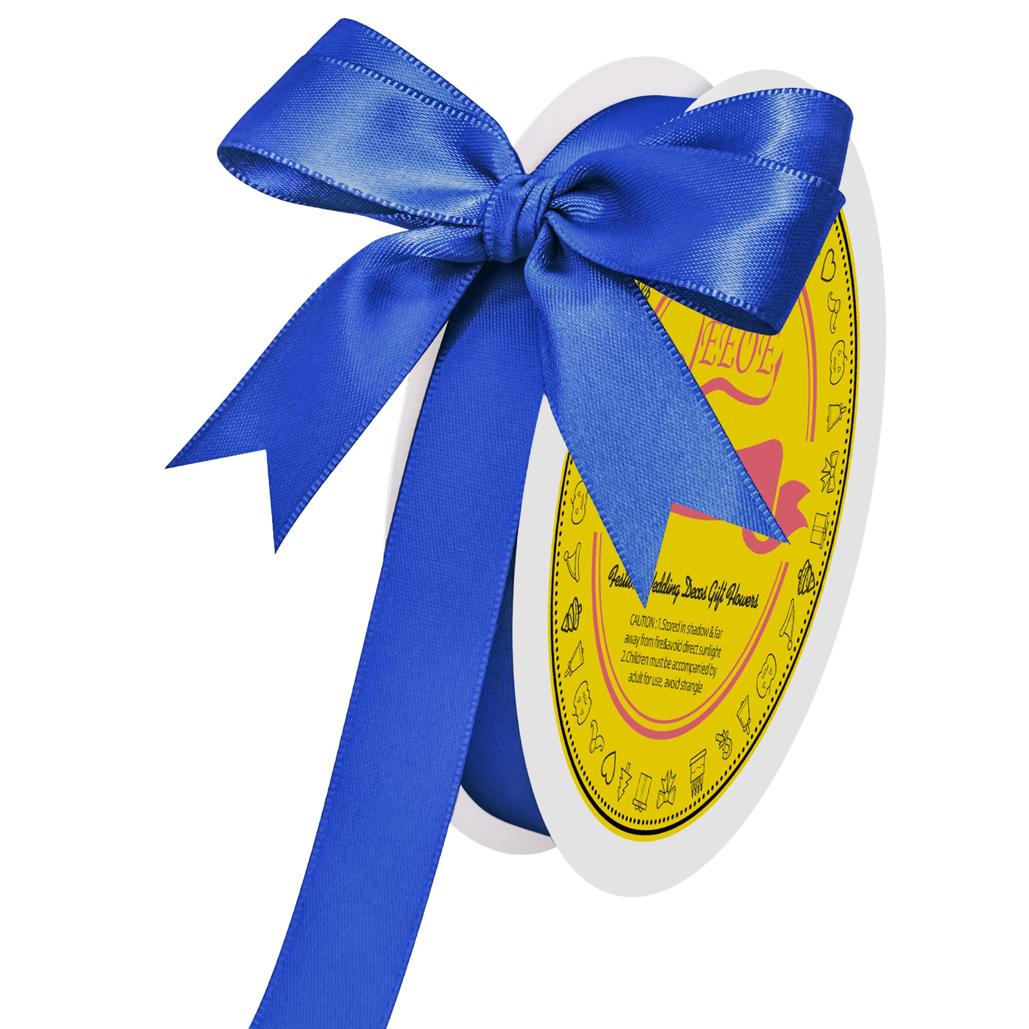 Double Face Cobalt Blue Satin Ribbon 5/8 inch X 50 Yards Polyester Cobalt Blue Ribbon for Gift Wrapping Very Suitable for Weddings Party Invitation Decorations and More