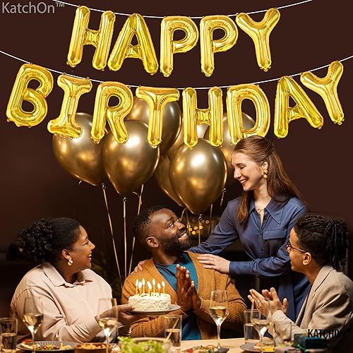 Miniatura 6 de Pancarta de globos dorados de feliz cumpleaños 16 pulgadas globos de letras de feliz cumpleaños para decoraciones de cumpleaños globos de papel de