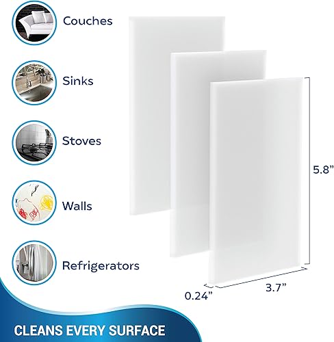Miniatura 3 de SCRUBIT Hojas de borrador de esponja mágica, paquete de 48 toallitas desechables de borrador mágico, para limpiar platos, zapatos y baño, ducha y