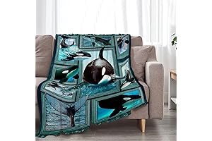 Whale Blanket Ocean, 40"x50"