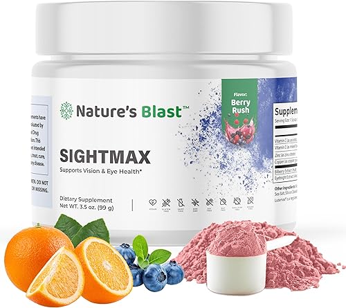 SightMax Suplementos para la salud ocular  Vitaminas para los ojos  con arándano, luteína, zeaxantina y más vitaminas  Vegano, sin OMG, sin gluten