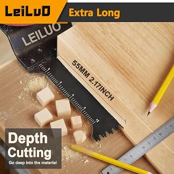 LEILUO 15Pcs Multitool Blades Wood, Multi Tool Blades Japanese Teeth