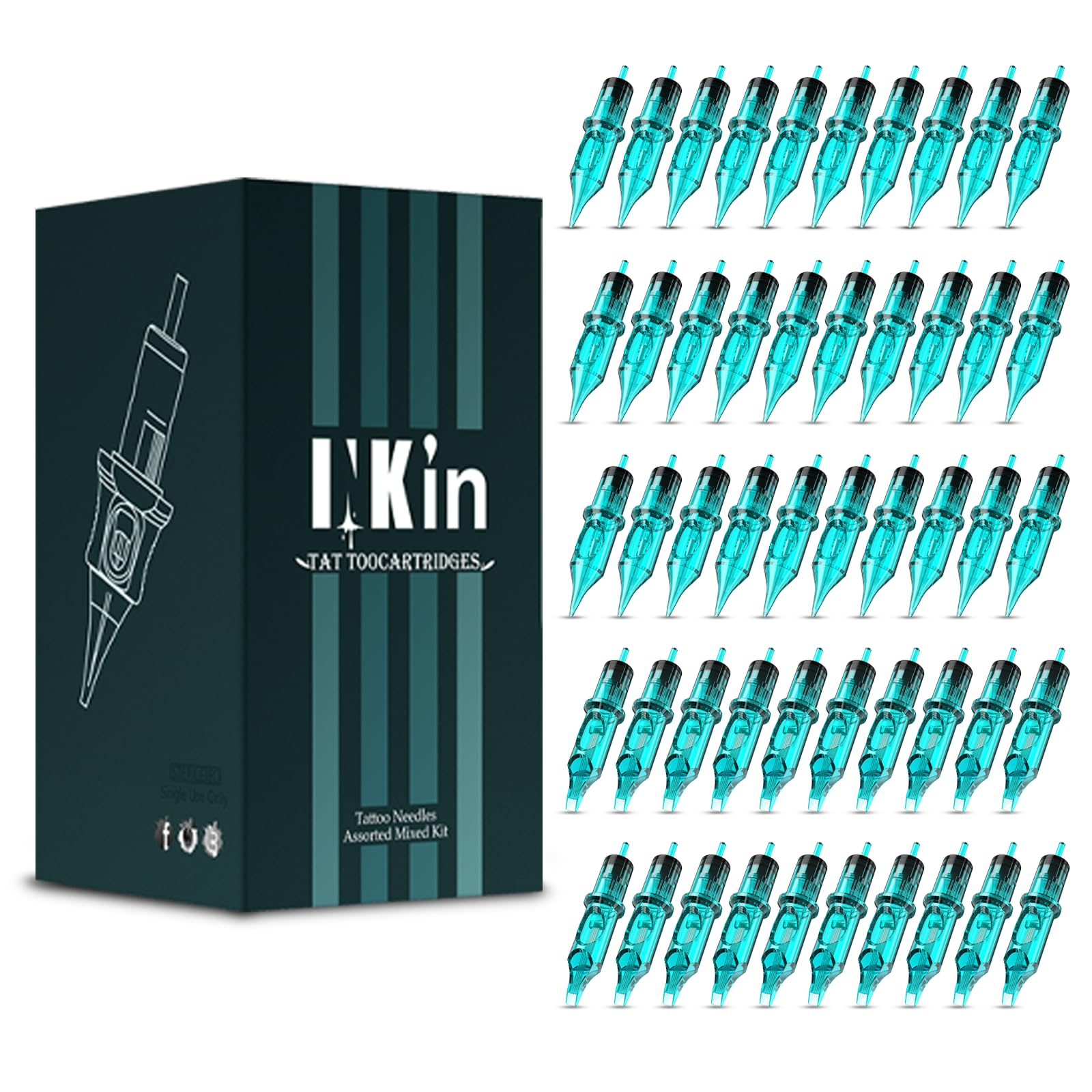 INKin Tattoo Needles Cartridge 50Pcs