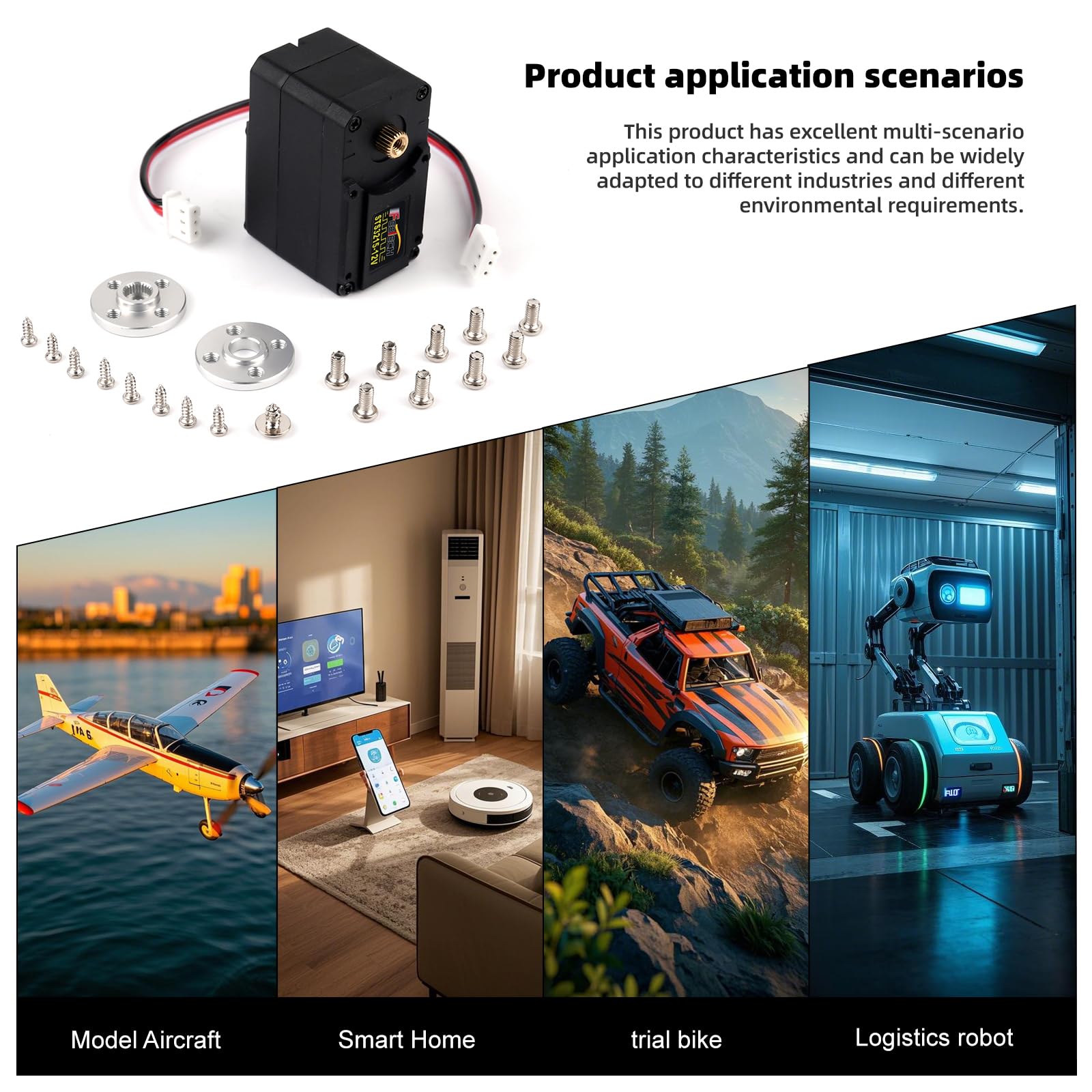 Feetech STS3215 - Servo bus seriale da 30 kg, motore robotico da 12 V, con encoder magnetico a 360°, ad alta precisione e coppia, per progetti di robot educativi, confezione da 6