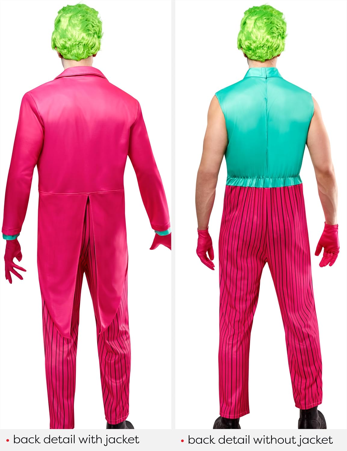 Rubies Men's DC Batman Classic ('66) Deluxe Joker Costume Jumpsuit and Wig