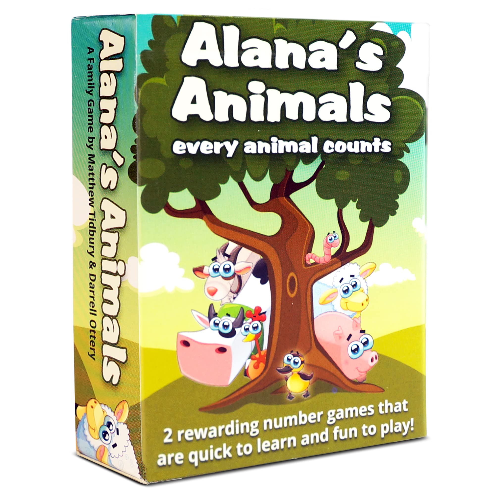 Genius Games Alana's Animals Number Flash Cards, Easy to Read Addition & Counting Cards with Cute Farm Animals, Learning Numbers for Kindergarten and Preschool Aged 4 - 6