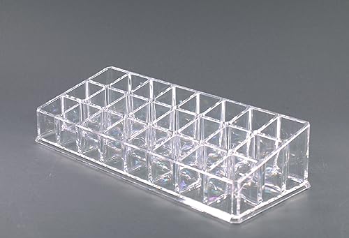 Miniatura 4 de Estuche de maquillaje acrílico transparente y lápiz labial o soporte para brochas con 24 compartimentos
