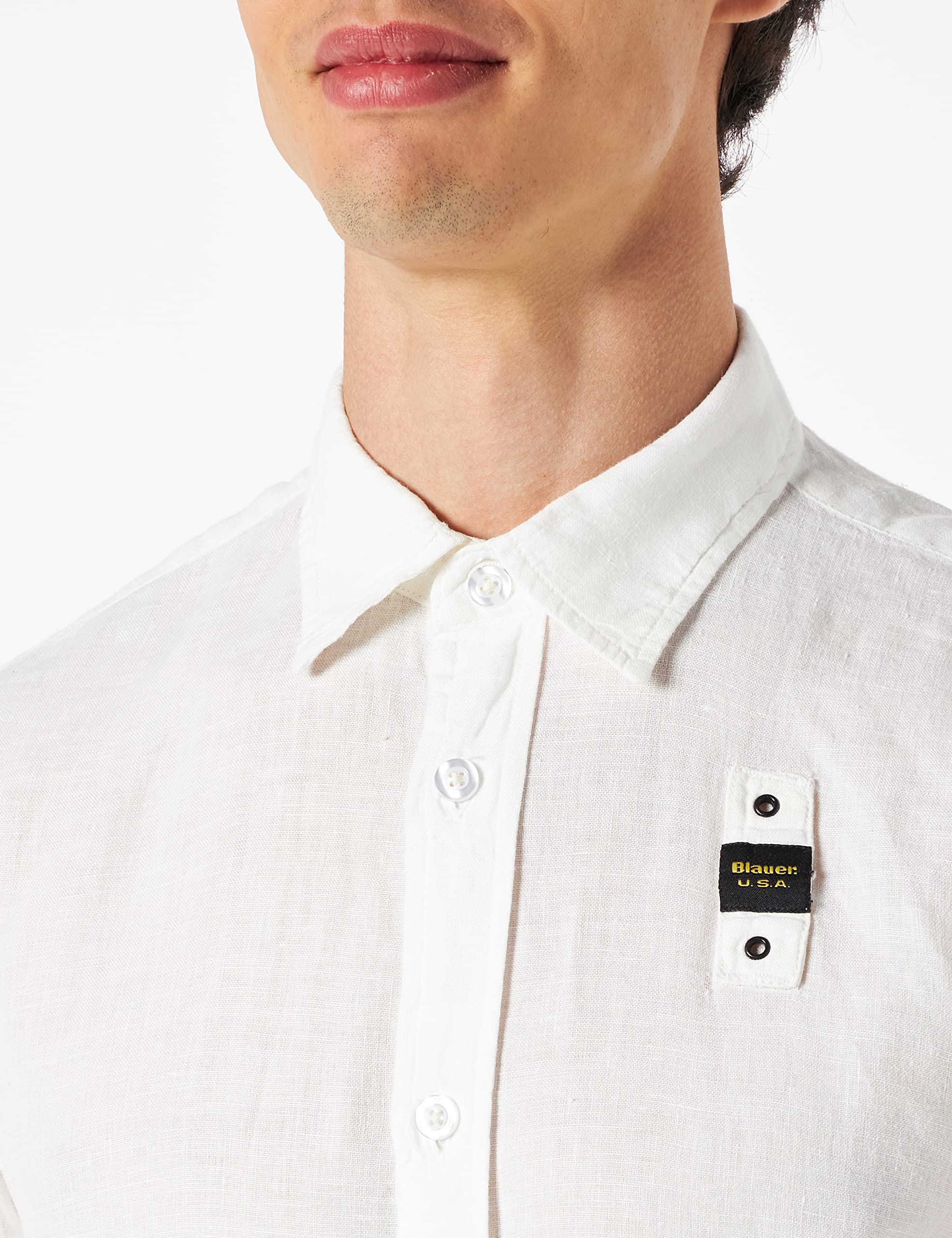 Blauer Camicia Manica Lunga Camisa para Hombre