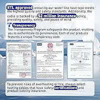 Vista 6 de HEATIT 5JHSF 3 pies Premium cable de calefacción para tubería de agua, preensamblado y autoregulable para la máxima protección contra congelación