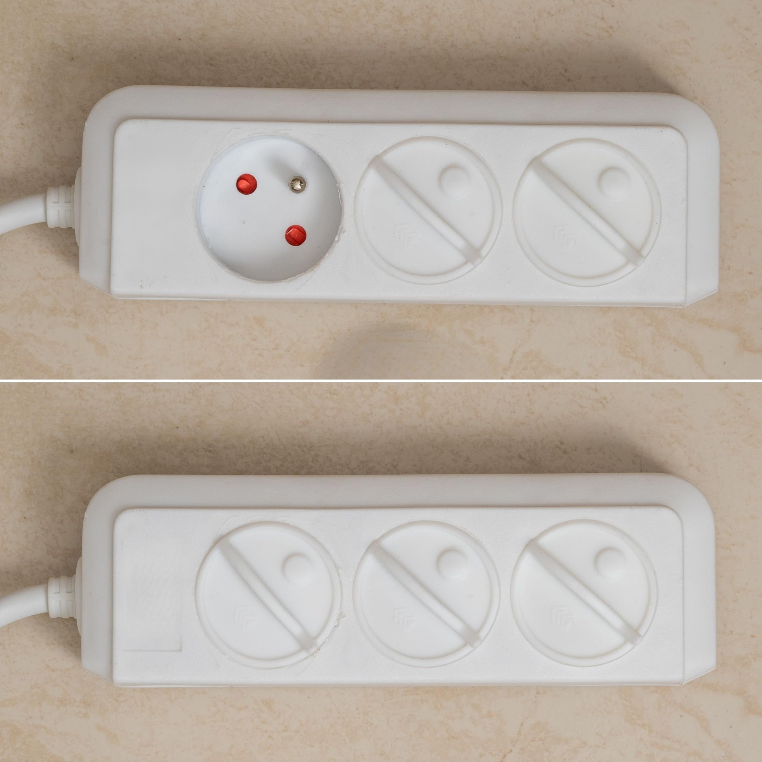 Cache-prise, 2 pièces, blanc, silicone, protection de la prise contre les éclaboussures, la poussière, couvercle de la prise type E France, capuchon pour les ouvertures de l'enrouleur de câble