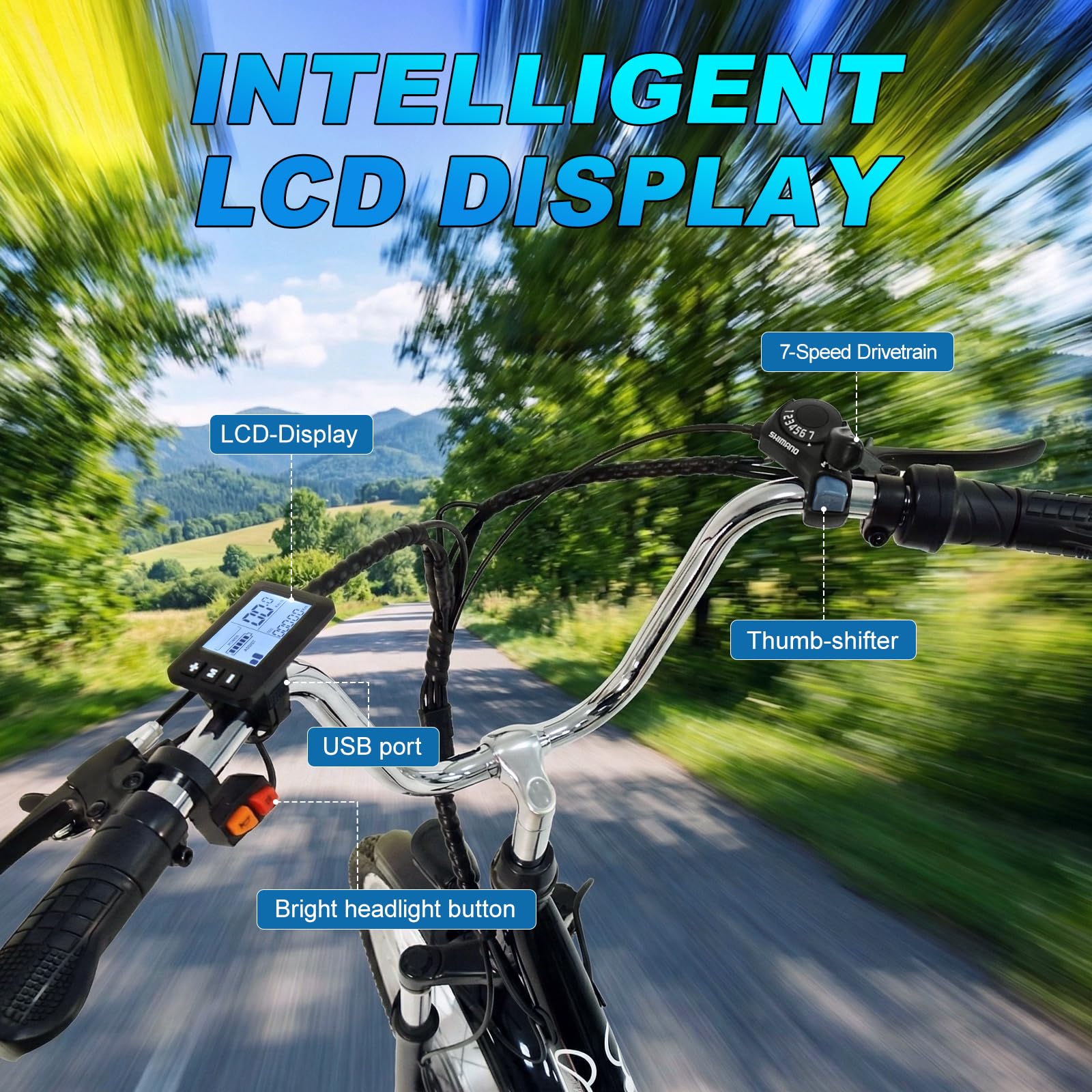 Triciclo Elettrico per Adulti e Anziani | Motore 250W Conforme EPAC EN 194 | Velocità Max di Assistenza 25 km/h | 7 Velocità, Cestino Grande, Telaio in Alluminio, Luci LED, 3 Ruote per Tutti i Terreni