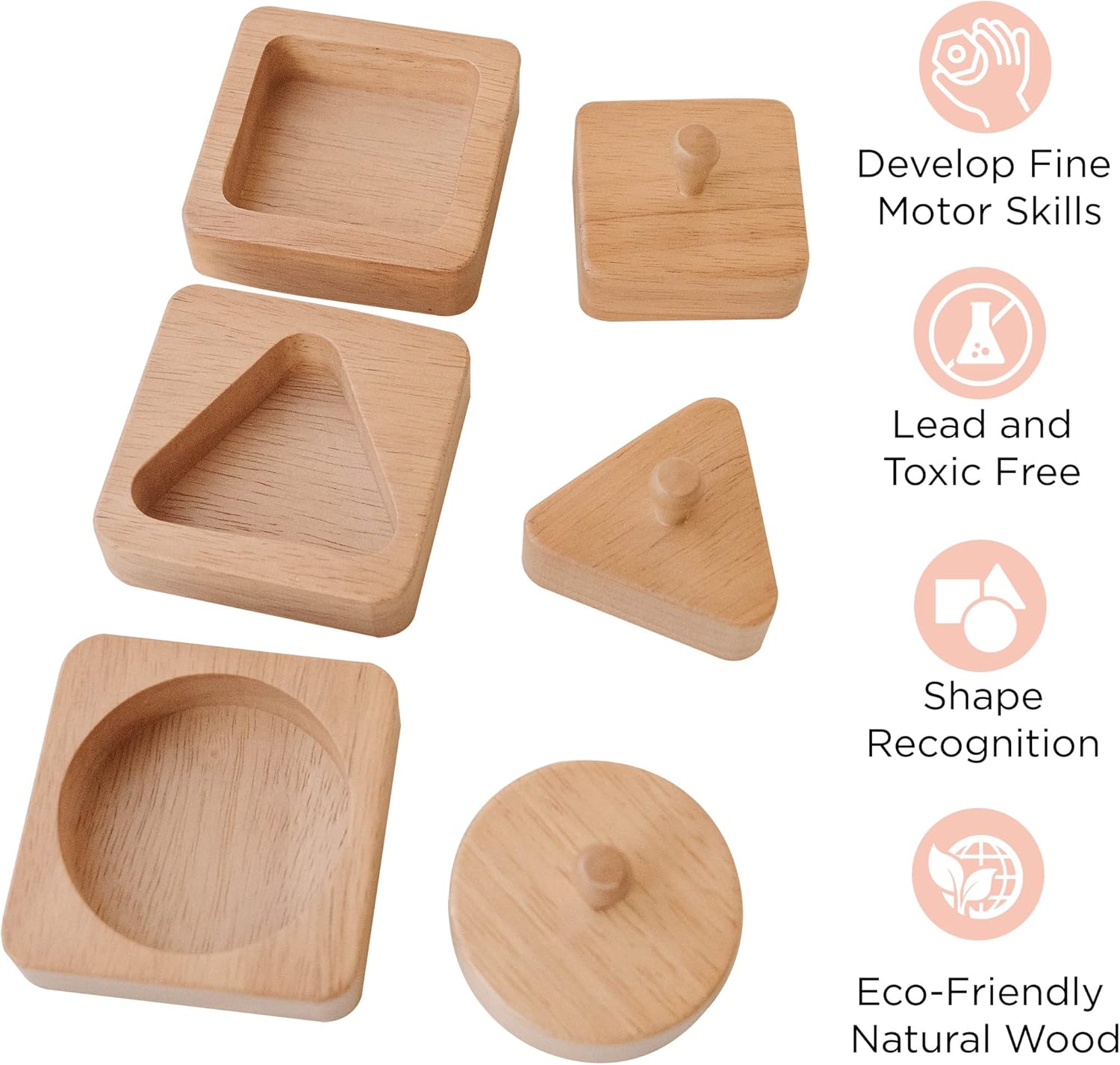 Montessori & Me Infant Bundle – Ball Tracker, Object Permanence Box, Single Shape Puzzles, and Sensory Tissue Box for Cognitive and Motor Skill Development