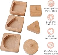 Vista 3 de Montessori - Rompecabezas para bebés de 1 año - Primer rompecabezas del bebé - Rompecabezas de madera con perilla para bebés y niños pequeños