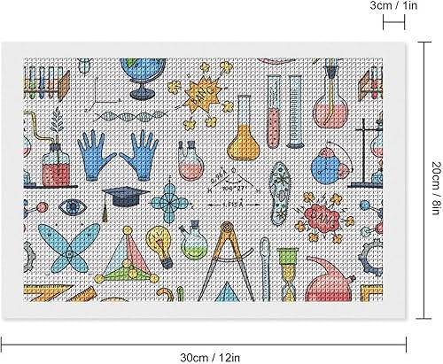 Miniatura 10 de Elementos de ciencia o química 5D, kits de pintura de diamantes de perforación completa, arte para decoración de pared del hogar, para adultos,