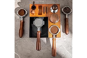 9-in-1 Espresso Knock Box and Tamp Station: Coffee Organizer with Knock Box...